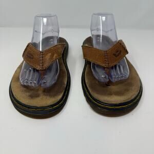 Dr. Martens Sandals Men's 11 Brown Leather Thong Flip Flops Casual Footwear